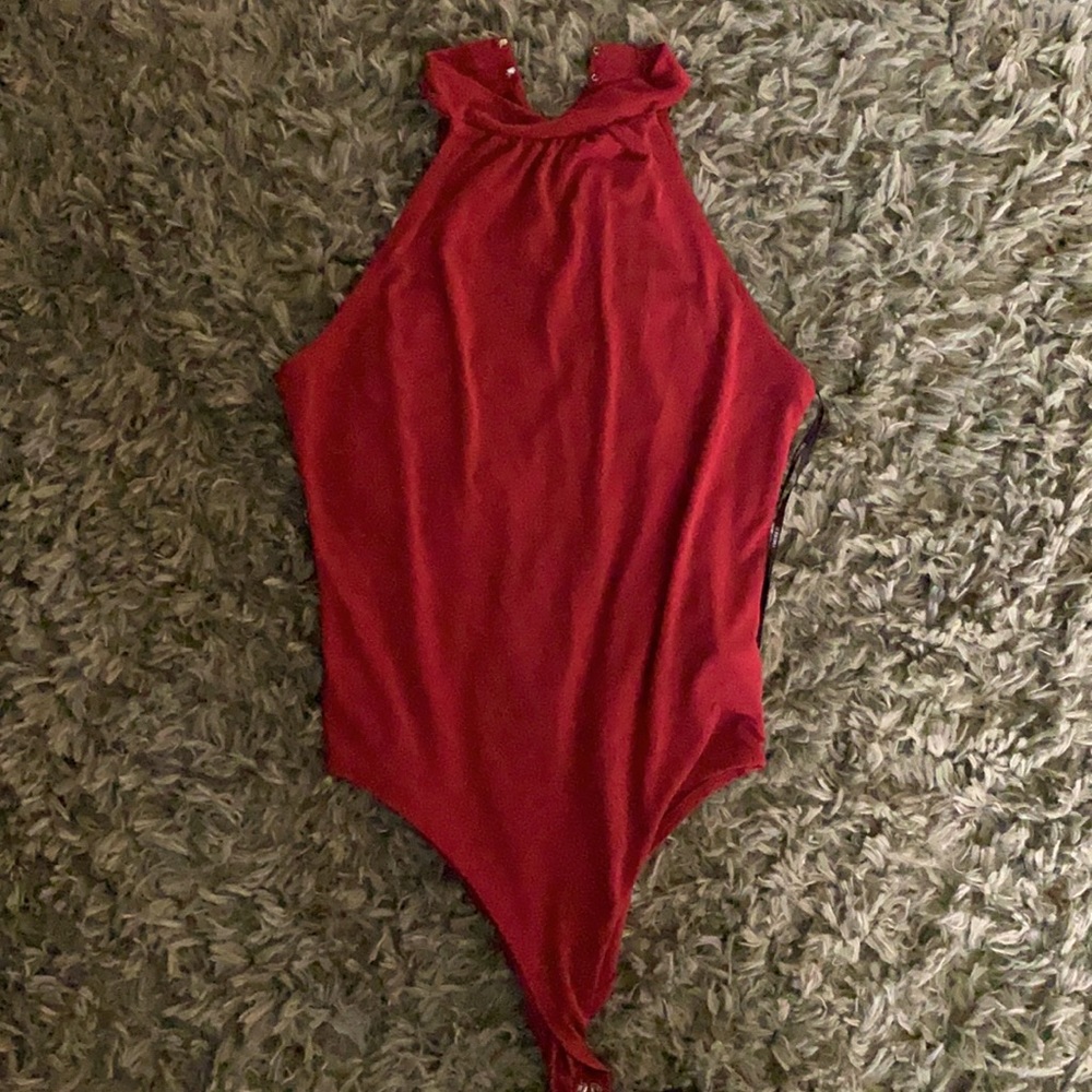 Forever 21 high neck sheer bodysuit